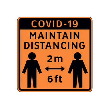 covid-19 - maintain 2m / 6ft distancing