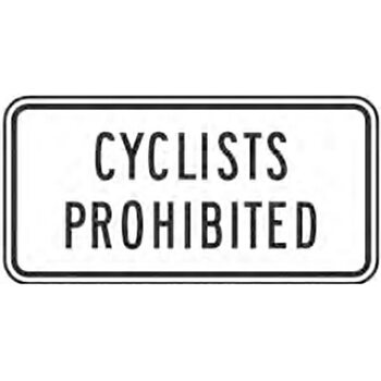 cyclists prohibited tab