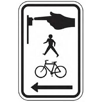 pedestrian / bike, push button left