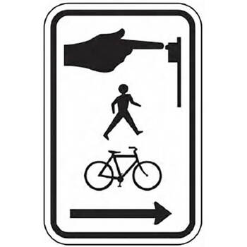 pedestrian / bike, push button right