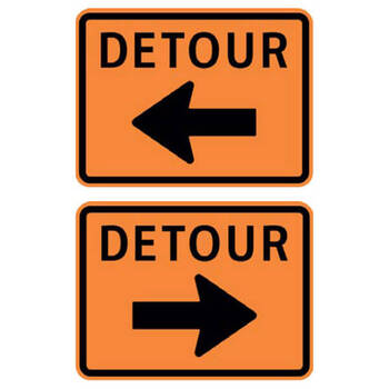 detour left / right (double sided)