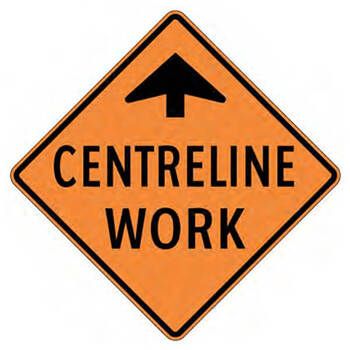 centreline work ahead