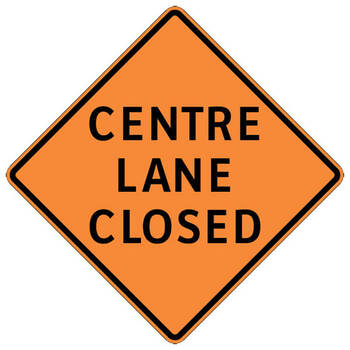 centre lane closed