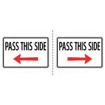 pass this side - double sided sign