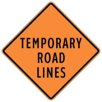 temporary road lines