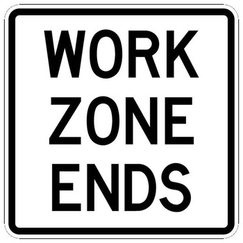 work zone ends
