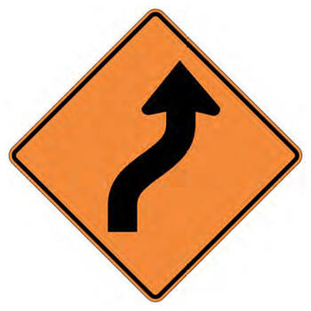 single lane curve right