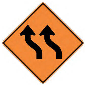 double lane curve left