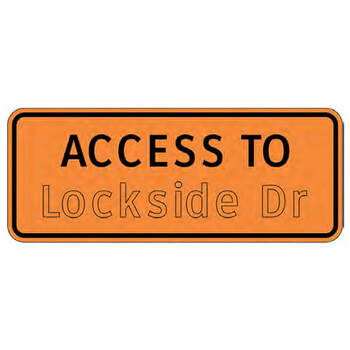 access to ( adjacent side road )