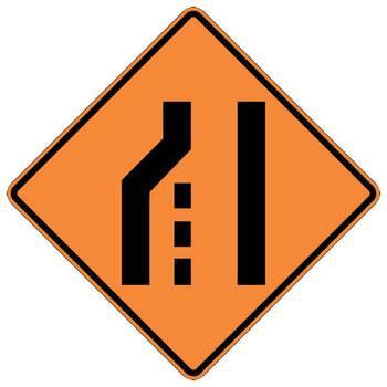 left lane closed symbol