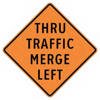 thru traffic merge left