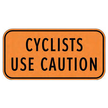 cyclists use caution tab