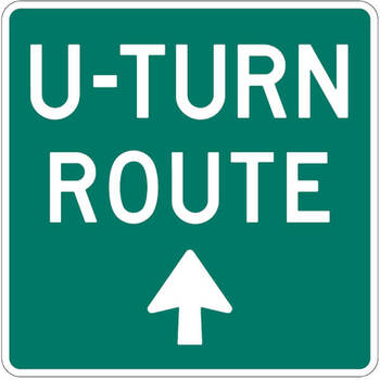 u-turn route ahead