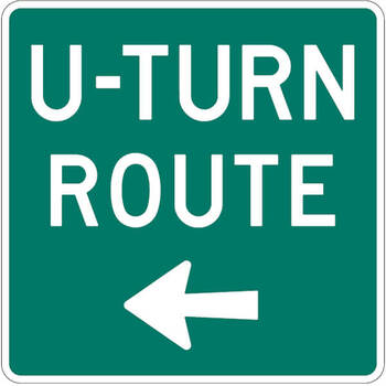 u-turn route left
