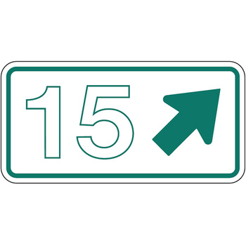 ( xx ) km right angled arrow tab