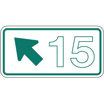 ( xx ) km left angled arrow tab