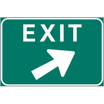 exit right angled arrow