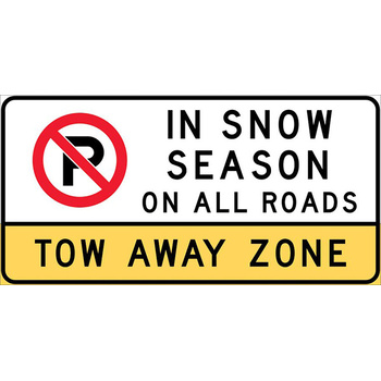 no parking in snow season on all roads - tow away zone