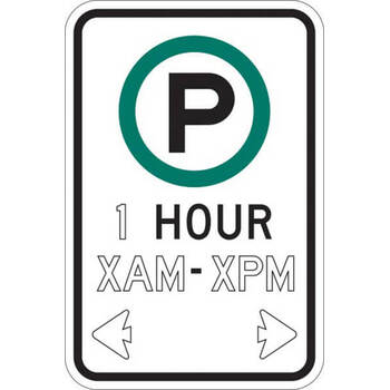 parking ( x ) hr - length/hours option w/ arrows