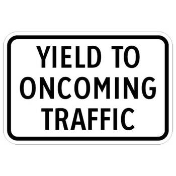 yield to oncoming traffic tab