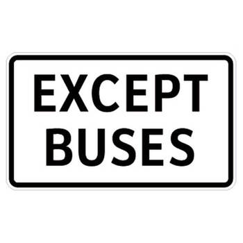 except buses tab