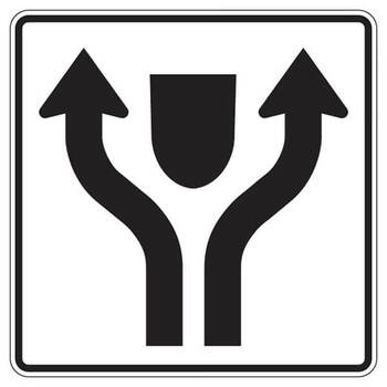 median with right and left arrows