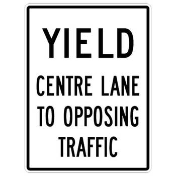 yield centre lane to opposing traffic