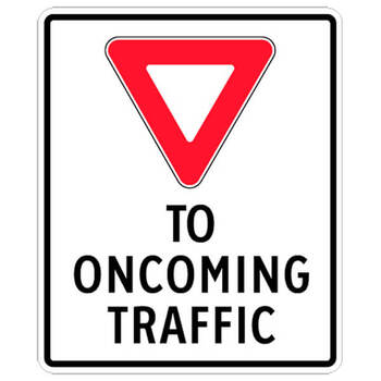 yield to oncoming traffic