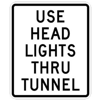 use head lights thru tunnel