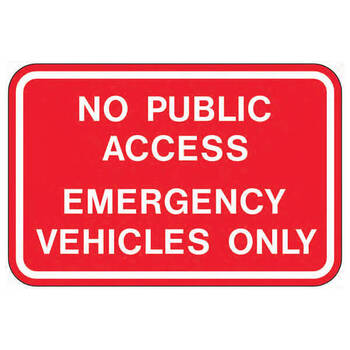 no public access emergency vehicles only