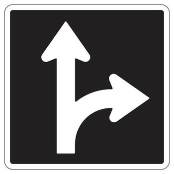 this lane right or thru only
