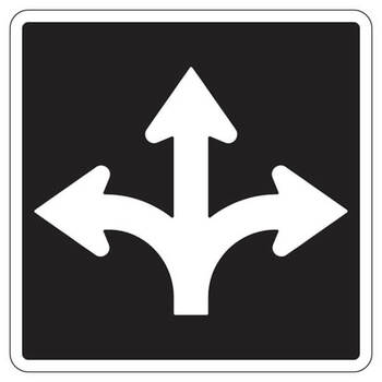 this lane left, right or thru only