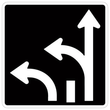 left lane left right lane left or thru