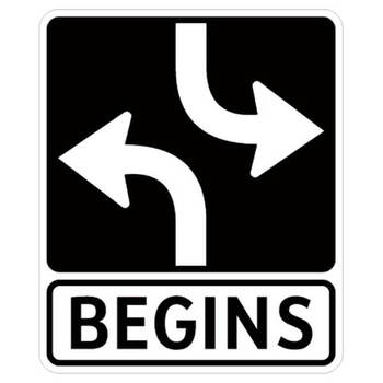 two way - left turn lane begins