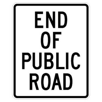 end of public road