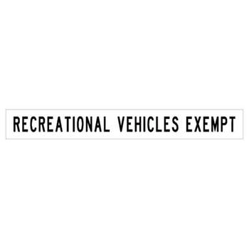 recreational vehicle exempt tab