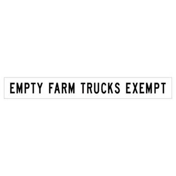 empty farm trucks exempt tab