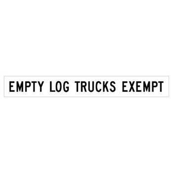 empty log trucks exempt tab