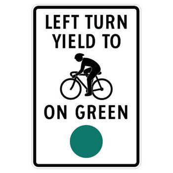 left turn yield to cyclist on green