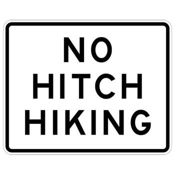 no hitch-hiking
