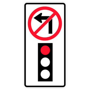 no left turn on red light