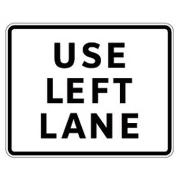 use left lane tab