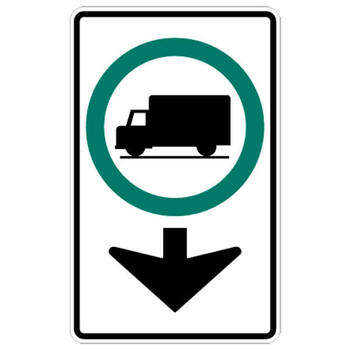 trucks permitted with down arrow