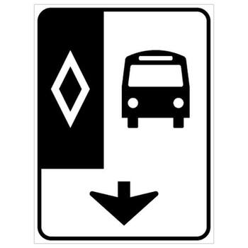 hov buses with down arrow