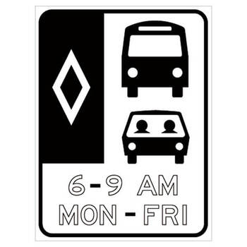 hov, buses and carpool with (hours and days)