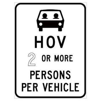 hov ( x ) or more per persons per vehicle