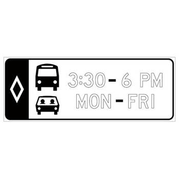 hov, buses & carpool w/ (hours & days)