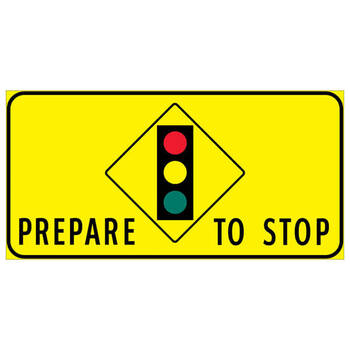 traffic signal ahead prepare to stop