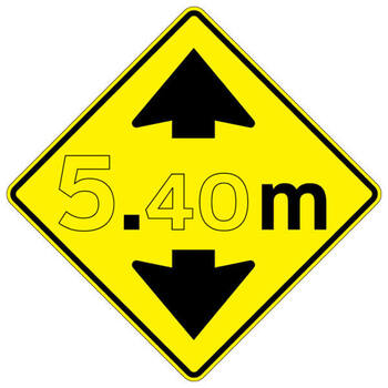 low clearance ( xxx ) m height restriction