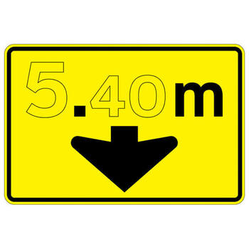 low clearance ( xxx ) m height restriction